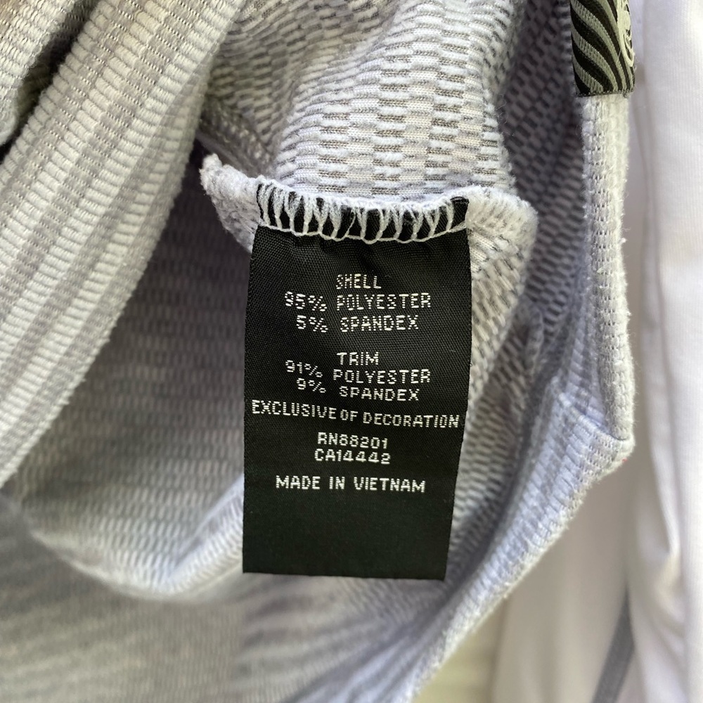 Mondetta white gray athletic long sleeve top M - Picture 3 of 6